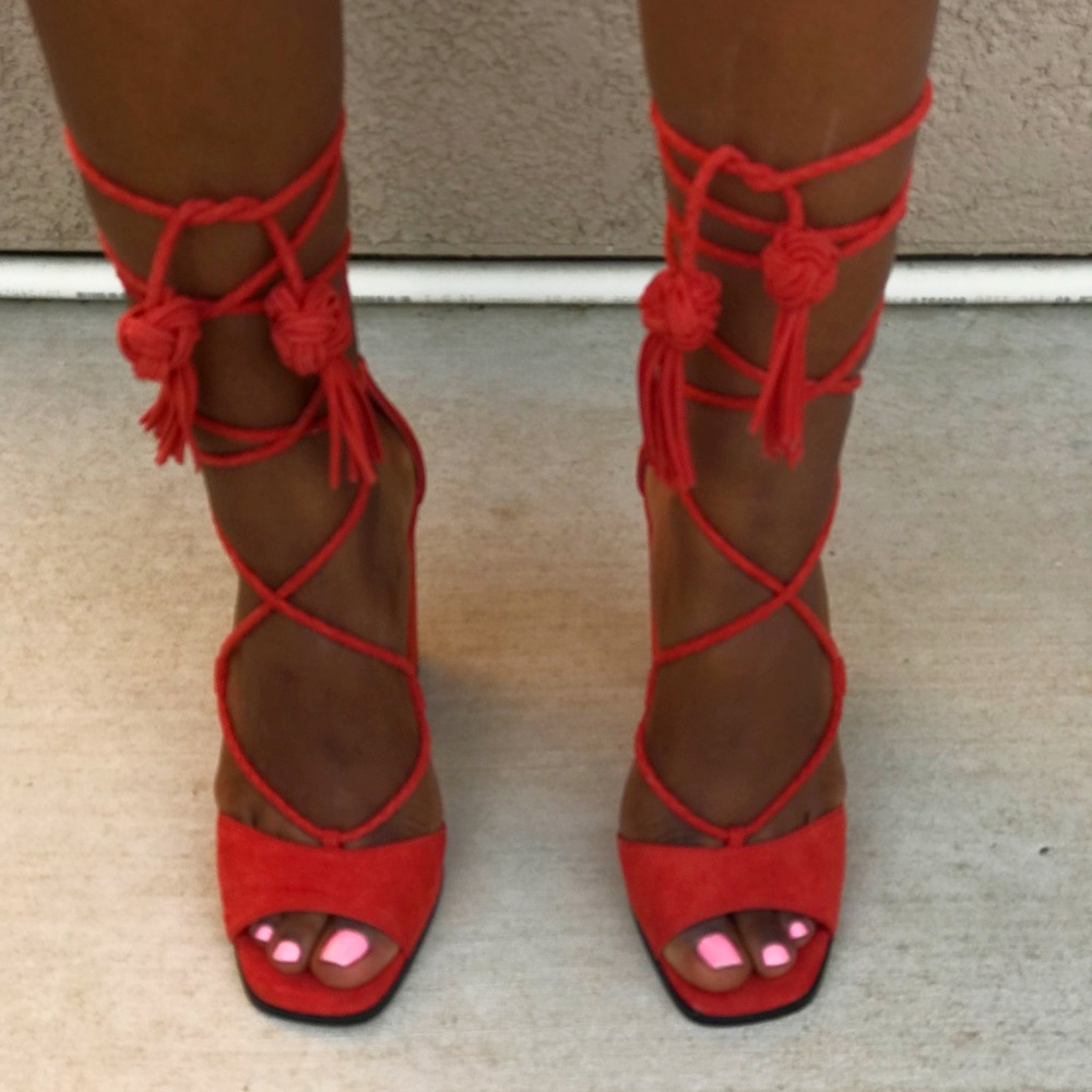Nasty Gal blood orange heels